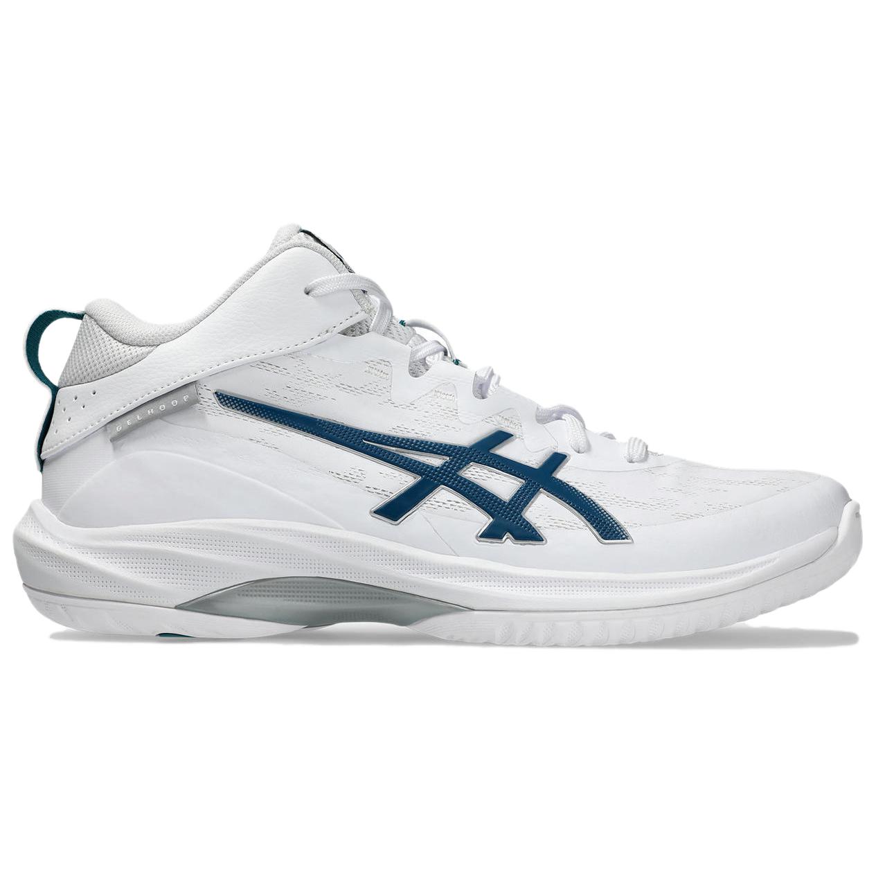 ASICS GELHOOP V17 Cushioning Abrasion Resistant Breathable Rebound Low top Basketball Shoes Unisex White Blue