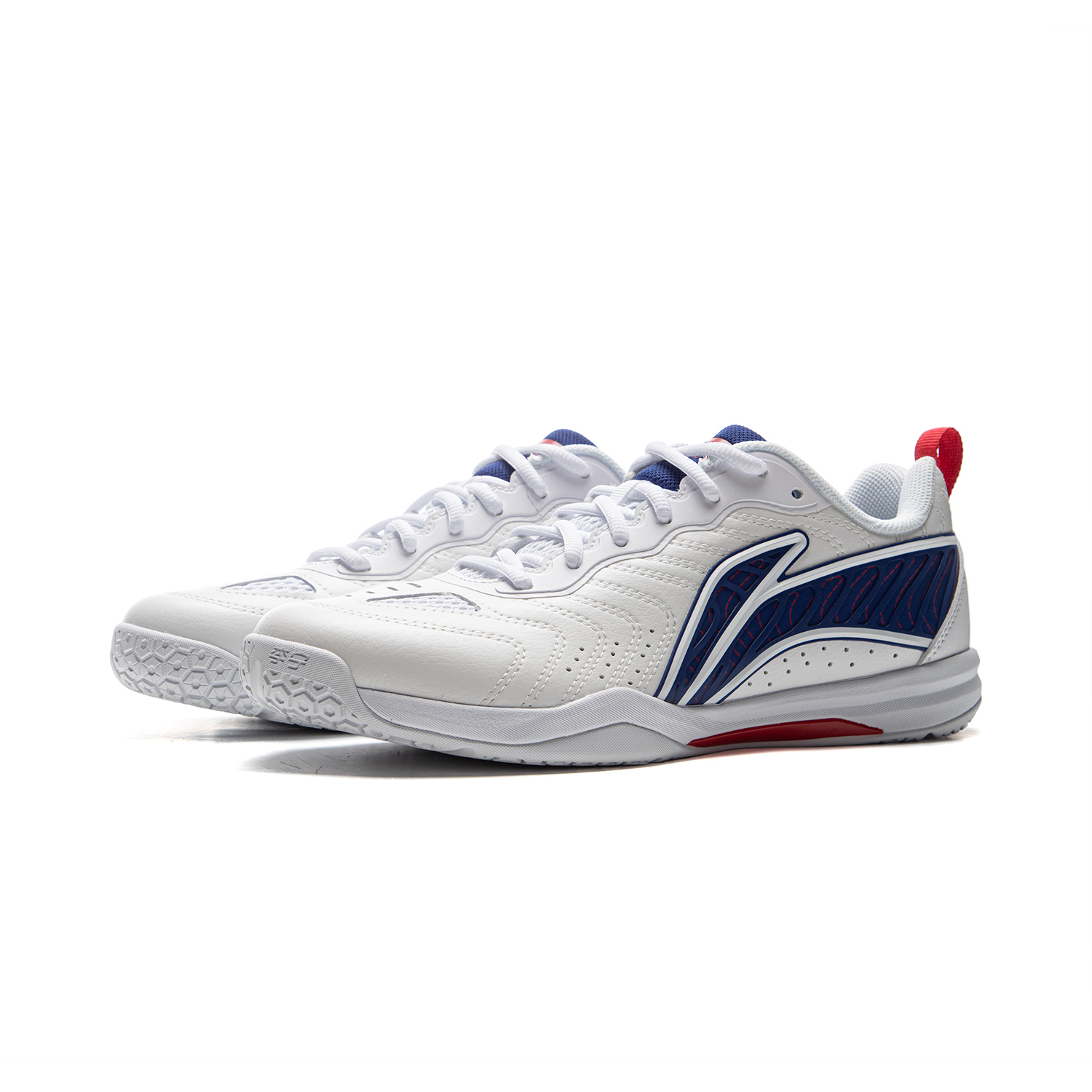 Li Ning Hawkeye 3.0 Training Scenario Low top Table Tennis Shoes Unisex White Red Blue