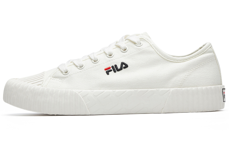 FILA Fmc Series Carve Low Top Canvas Sneakers Cream White