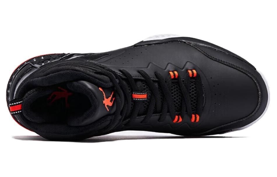 QIAODAN Grinding 1 Fleece Lined Comfortable Game Ready High top Basketball Shoes Men’s Black Orange