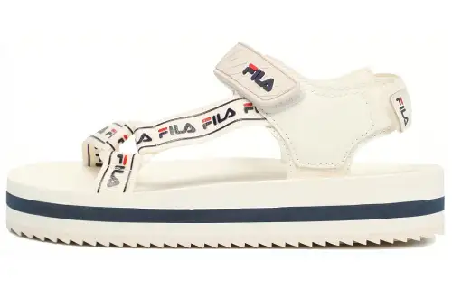 FILA Lightweight One Strap Sandals Unisex White Korean Style