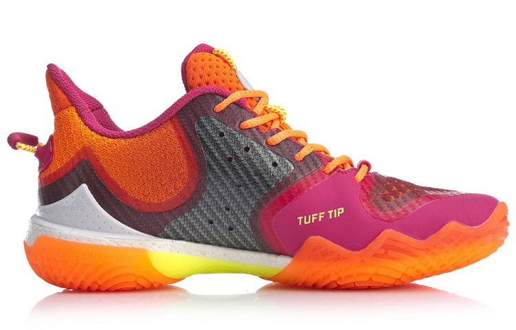 Li Ning Badminton Shoes Women’s Low Top Orange Red