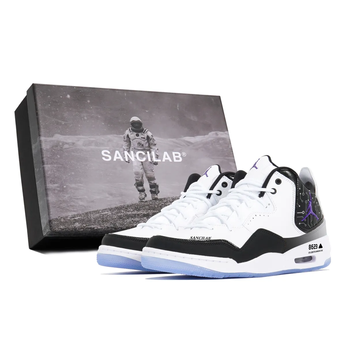 Jordan Courtside 23 Cushioning Slip Resistant Cushioning Slip Resistant Mid top Basketball Shoes Men's Black White