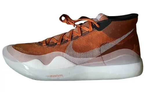 Nike KD 12 Durant round toe lace-up, shock-absorbing, non-slip, wear-resistant, mid-top basketball shoes, men's brown