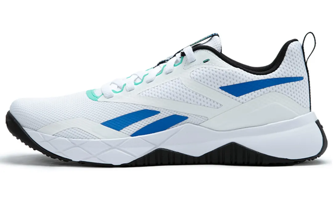 Reebok Abrasion Resistant Breathable Low top Training Shoes Men's White Blue