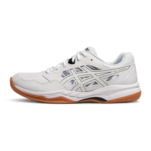 ASICS Gel Renma Synthetic Leather Support Low top Badminton Shoes Unisex White