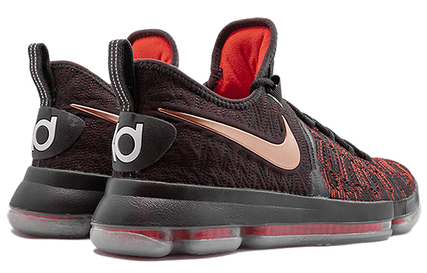 Мужские кроссовки Nike KD 9 The Sauce (бордовые) — 深勃艮第/金属红铜 — фото 4