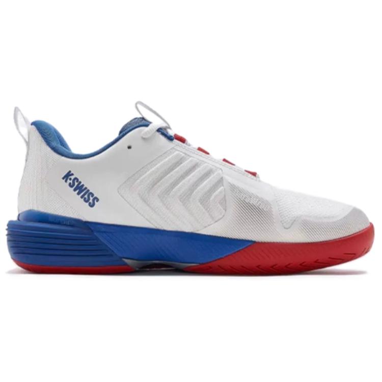 K·SWISS Cushioning Slip Resistant Abrasion Resistant Coverage Low top Tennis Shoes Men’s White Red