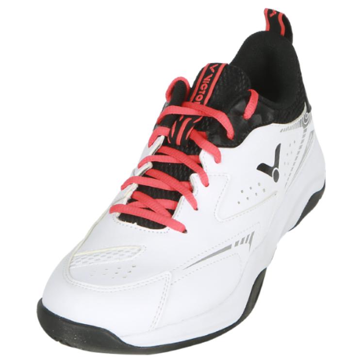 VICTOR Slip Resistant Badminton Shoes Unisex White Black