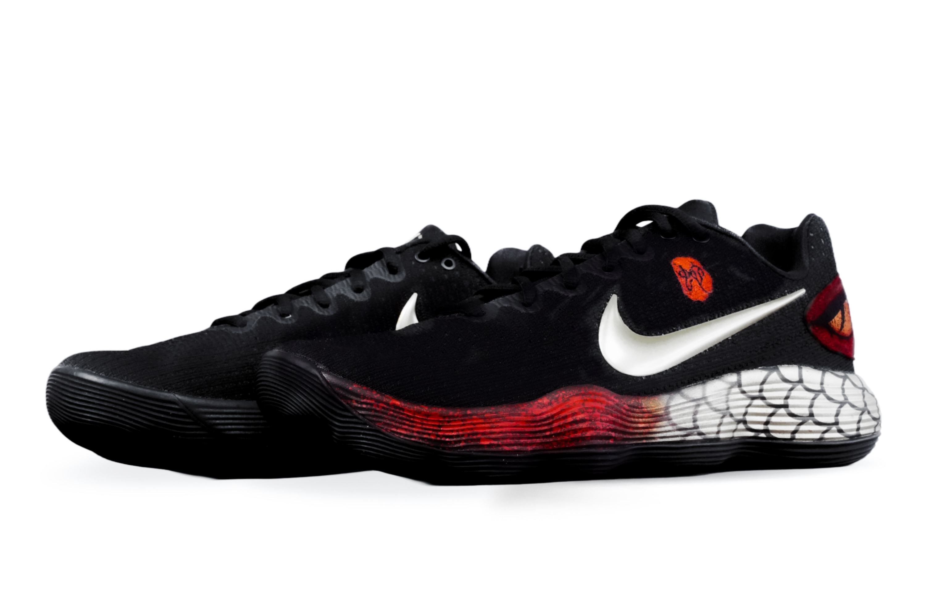 Nike Hyperdunk 2017 Abrasion Resistant Abrasion Resistant Low top Basketball Shoes Unisex Black Red