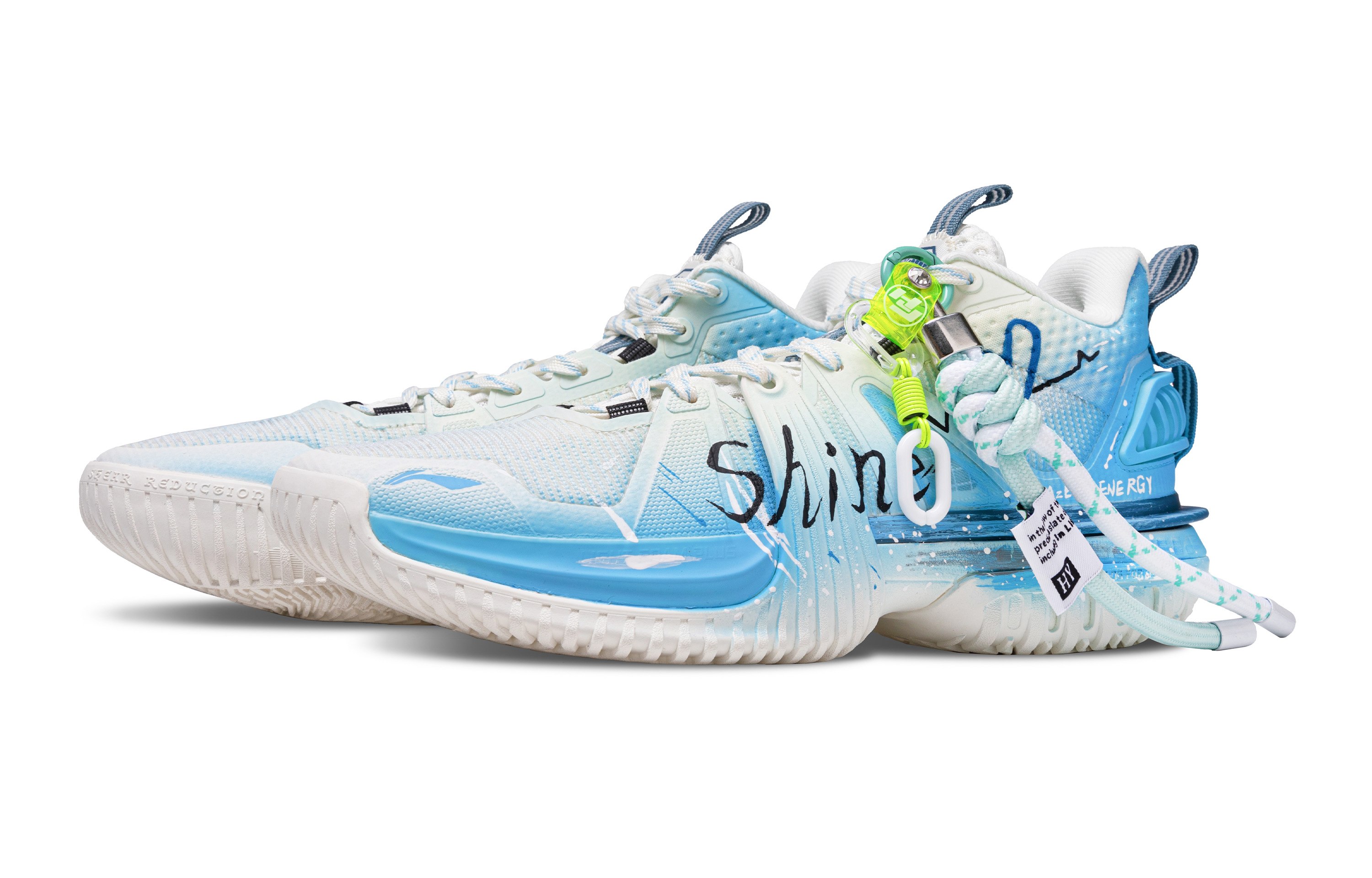 Li Ning Storm 2024 Abrasion Resistant Slip Resistant Low top Basketball Shoes Men’s Blue