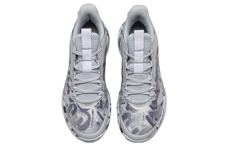 XTEP Lin Generation Basketball Shoes Men’s Low Top Moonlight Gray