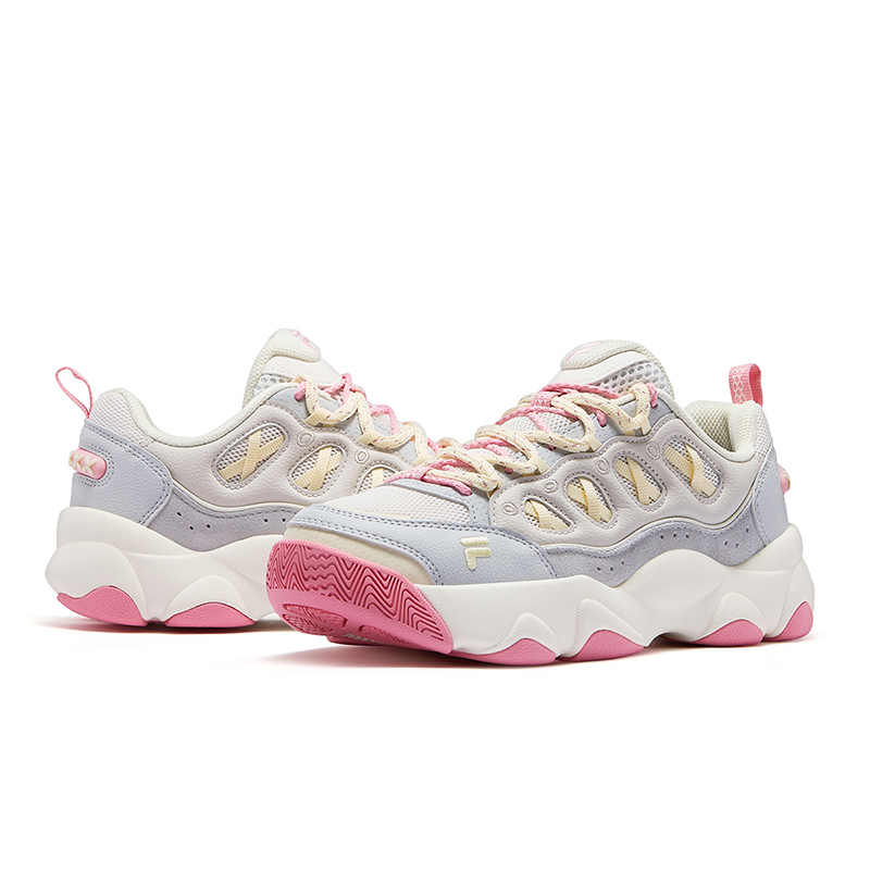 FILA FUSION WATERBEAR Bear Paw Shoes Low top Basketball Shoes Women’s Fragrant Snow White Moon Stone Gray