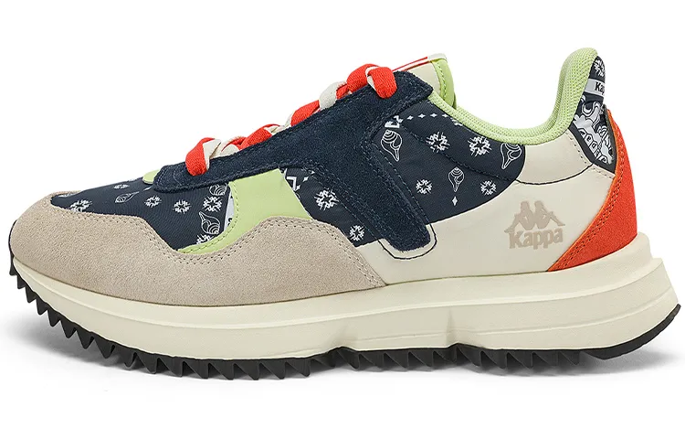 Kappa Textile, Leather Cushioning Abrasion Resistant Lightweight Coverage Low top Chunky Sneakers Unisex