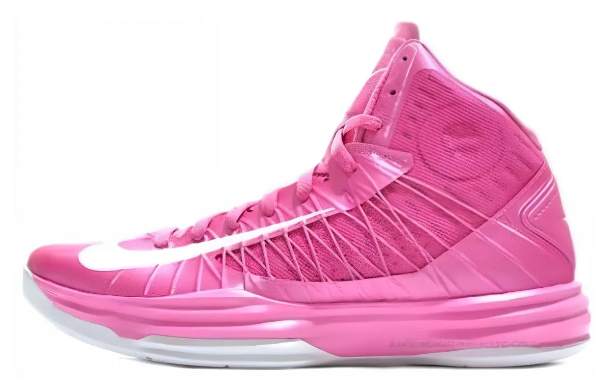 Nike Hyperdunk 2012 Abrasion Resistant Breathable Abrasion Resistant Breathable Mid top Basketball Shoes Men's Pink