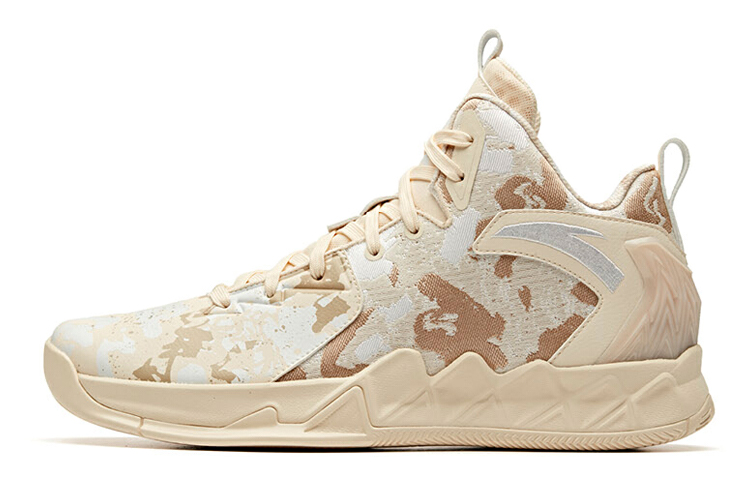 Anta KT2 Cushioning Abrasion Resistant Coverage Mid top Basketball Shoes Men's Oat
