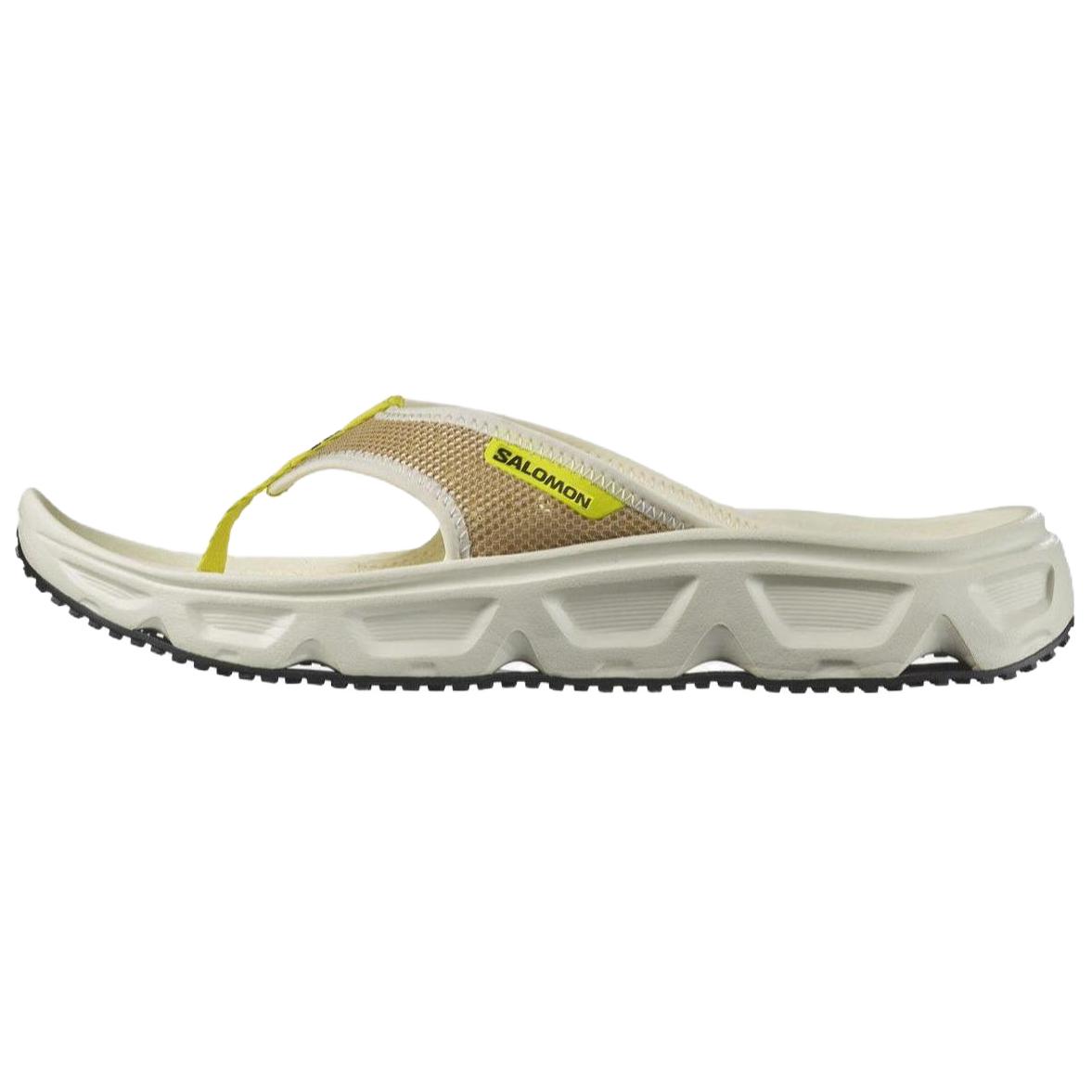 SALOMON Reelax Break 6.0 Slip Resistant Abrasion Resistant Quiet Flip Flops Men's Ecru