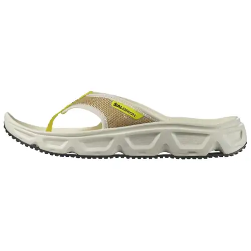 SALOMON Reelax Break 6.0 Slip Resistant Abrasion Resistant Quiet Flip Flops Men's Ecru