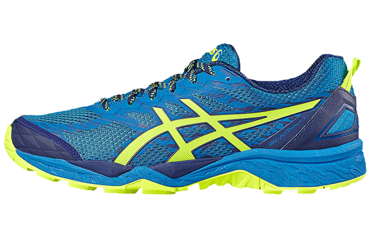 ASICS GEL FujiTrabuco 7 Trail Running Shoes Men's Blue Yellow