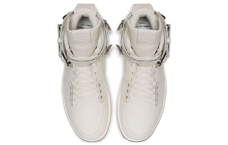 Comme Des Garçons X Jordan 1 Retro Strap High White