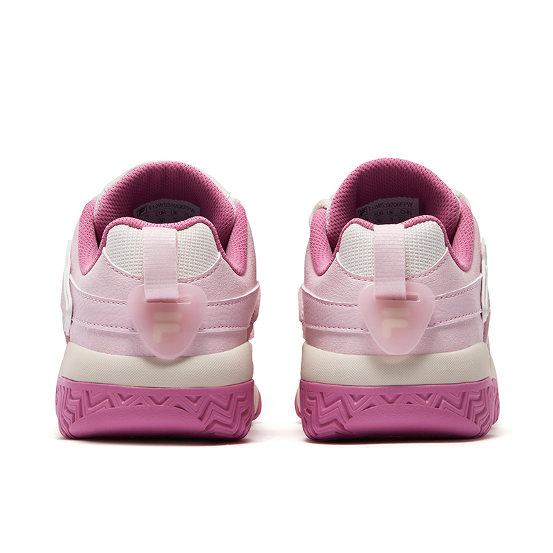 FILA FUSION BUSTER Puffy Shoes Low top Basketball Shoes Women’s Light Lilac Pink Foam White