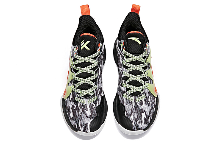 Anta Mountain 1 Slip Resistant Abrasion Resistant Low top Basketball Shoes Men’s Black White Orange