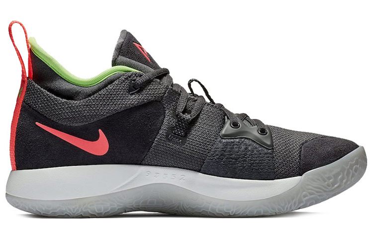 Мужские кроссовки Nike PG 2 Anthracite Hot Punch (темно-серый / зеленый / красный) — Тёмно-серый / зелёный / красный — фото 2