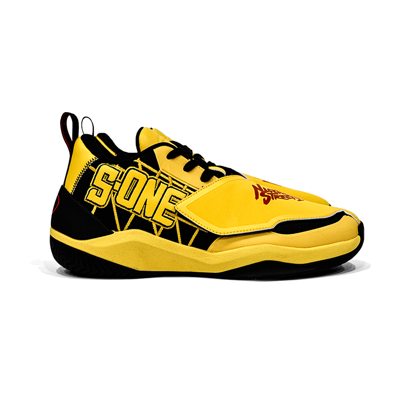 NICEID Cushioning Slip Resistant Mid top Basketball Shoes Men’s Black Yellow