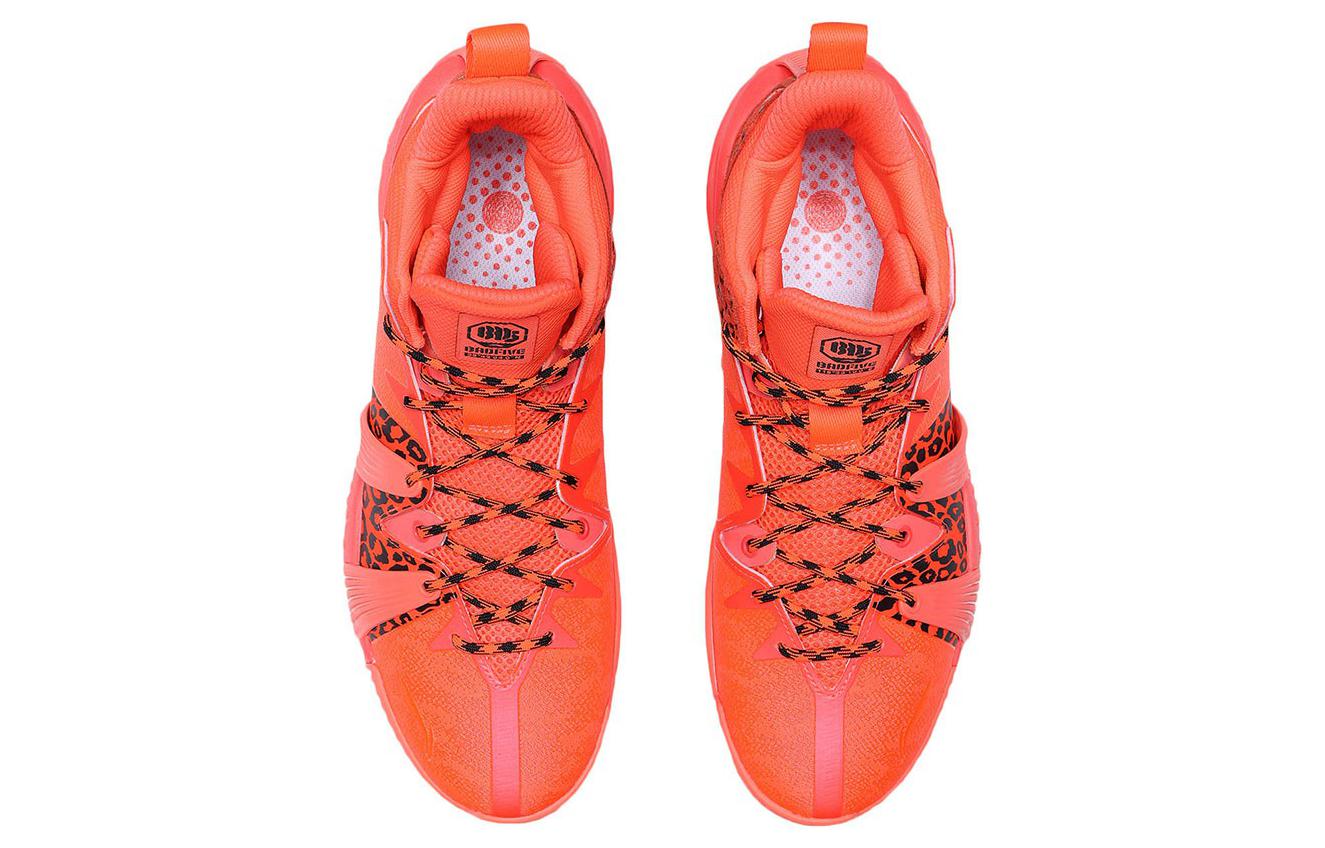 Li Ning Badfive 1 Trendy Slip Resistant Abrasion Resistant High top Basketball Shoes Men’s Neon Fruit Red