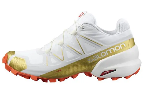 SALOMON Speedcross 5 Mountaineering & Hiking Shoes Women's Low Top White/Gold