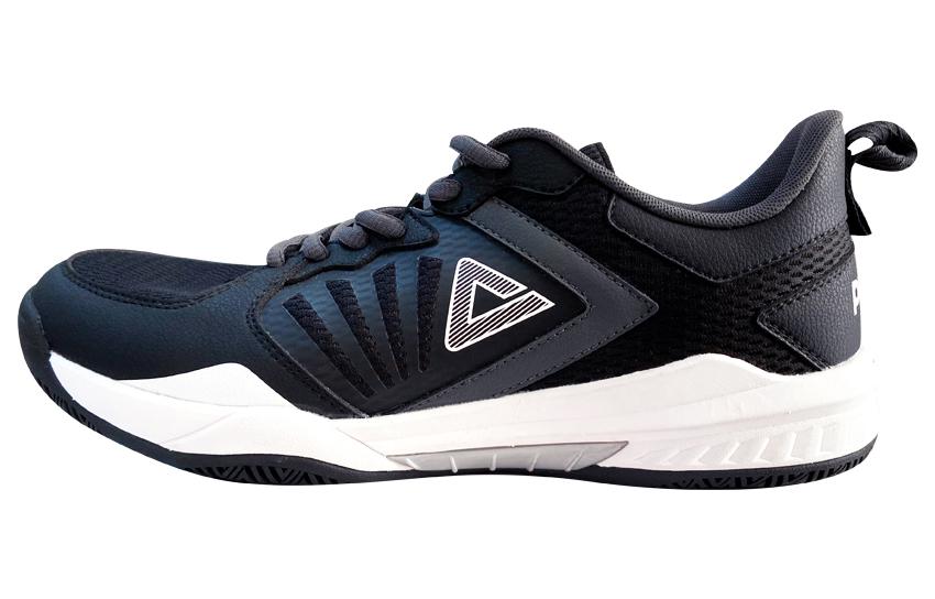 PEAK Slip Resistant, Abrasion Resistant, Breathable Low top Badminton And Table Tennis Shoes Unisex Black White