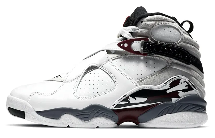 Jordan 8 Retro White Burgundy Women's