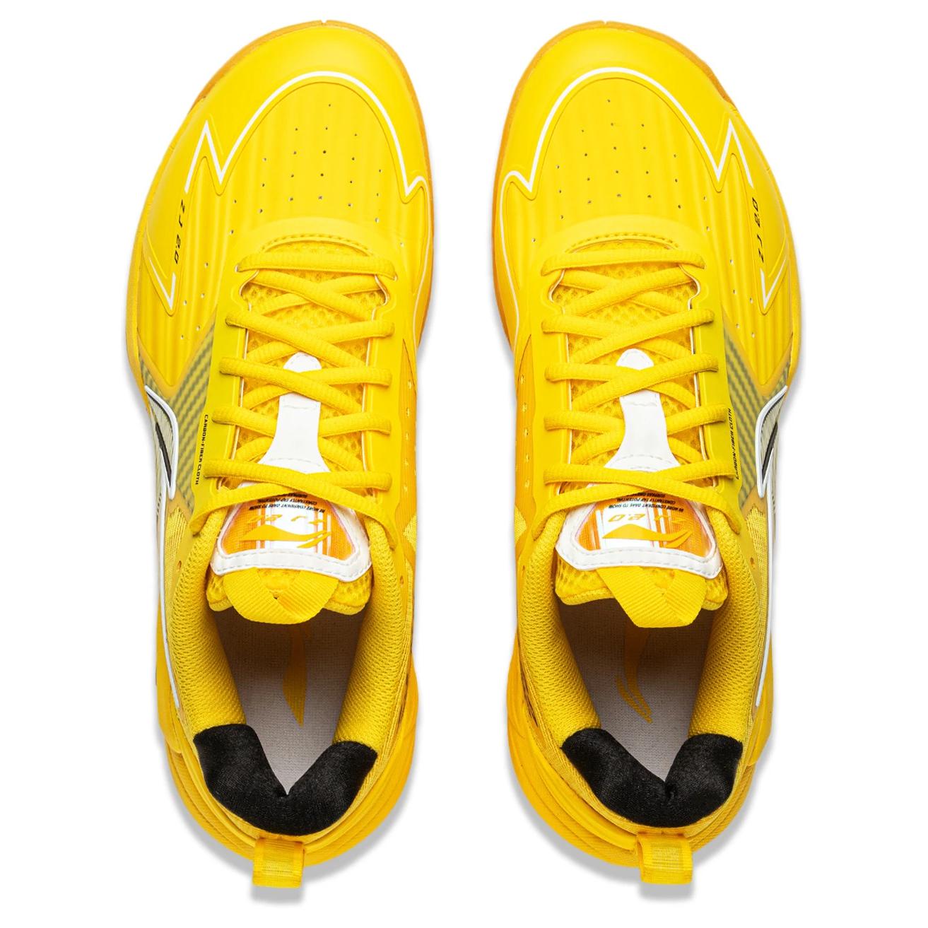 Li Ning Halberd 2 Synthetic Leather Comfortable And Trendy Low top Badminton Shoes Unisex Radiant Yellow