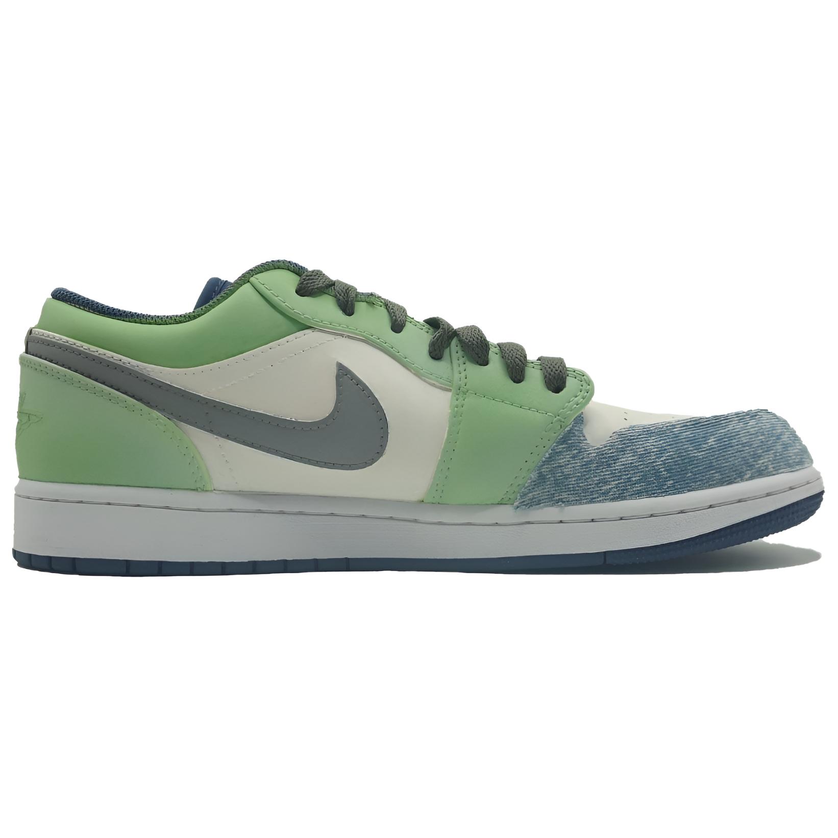 Jordan Air Jordan 1 Abrasion Resistant Low top Vintage Basketball Shoes Men’s Green