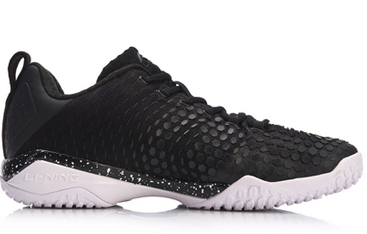 Li Ning Frontier Shadow Pro2.0 Pu Cushioning Rebound Low top Badminton Shoes Unisex Black