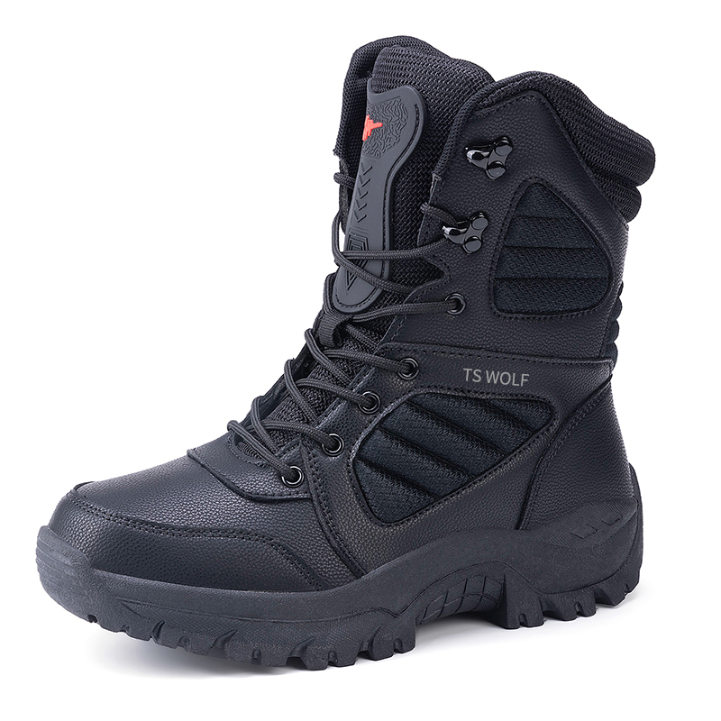 TANSENLANG Crew Snow Boots Unisex Black
