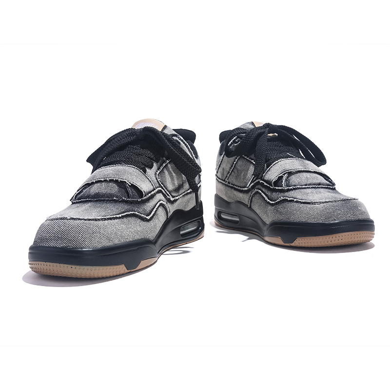 Jifffly Cushioning Balance Lightweight Low top Basketball Shoes Men’s Washed Black