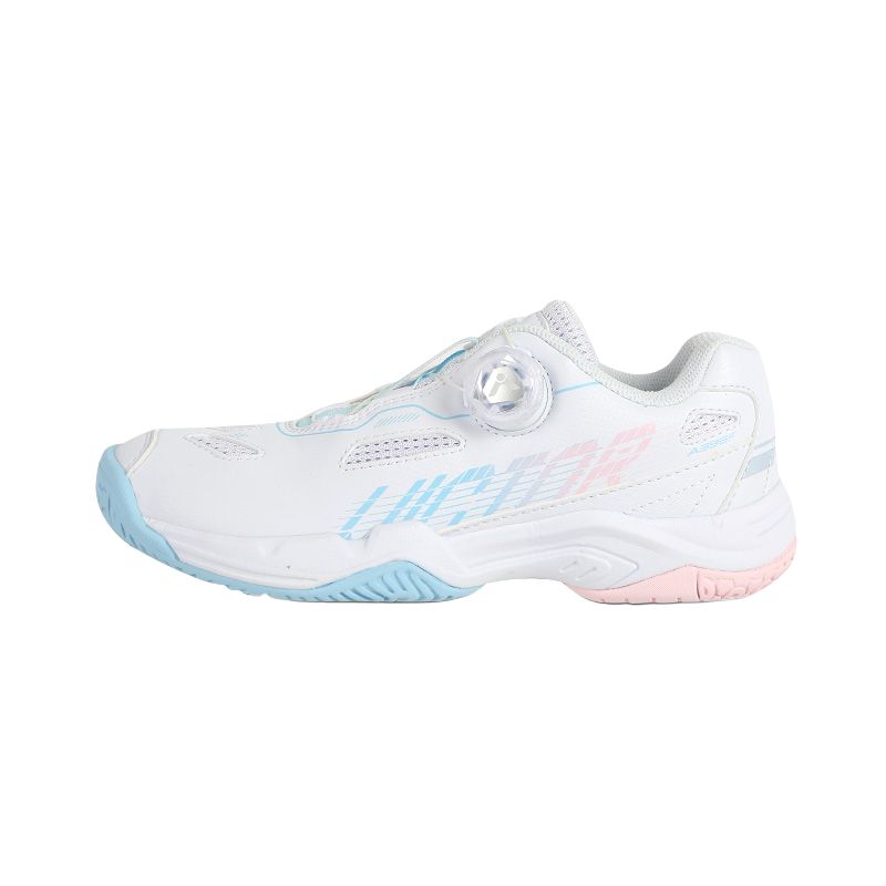 VICTOR Slip Resistant, Abrasion Resistant, Breathable Low top Badminton Shoes Women’s White Blue Pink