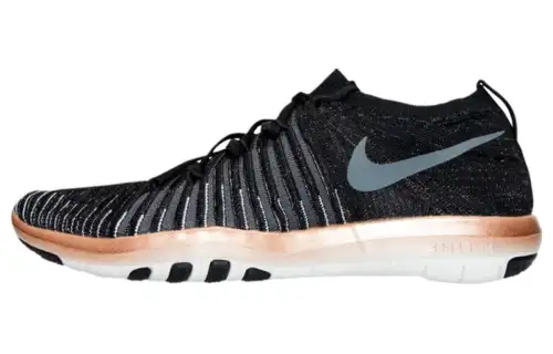 Nike Free Transform Flyknit Cushioning Low top Training Shoes Women's Black White