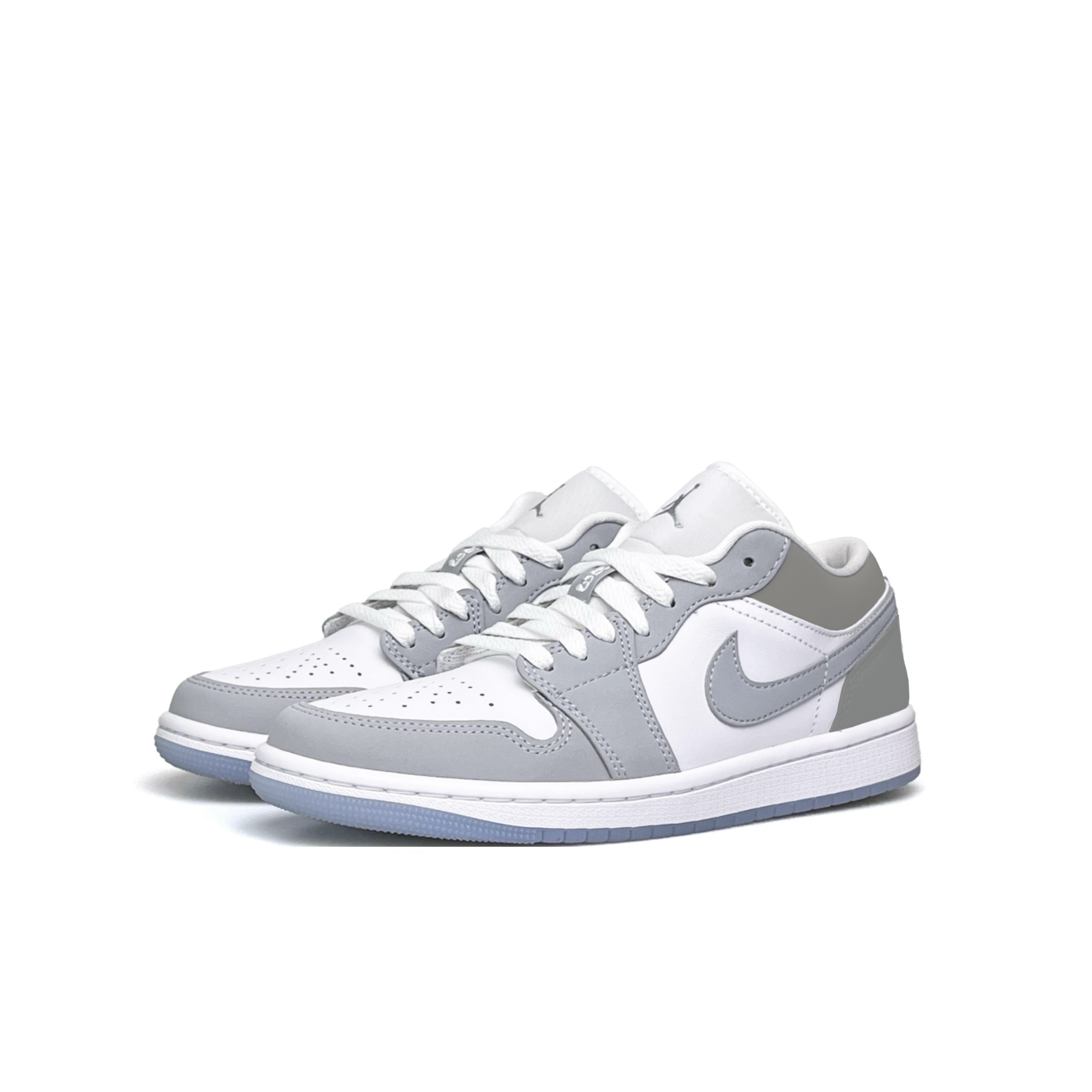 Jordan Air Jordan 1 Slip Resistant Abrasion Resistant Low top Vintage Basketball Shoes Women’s White
