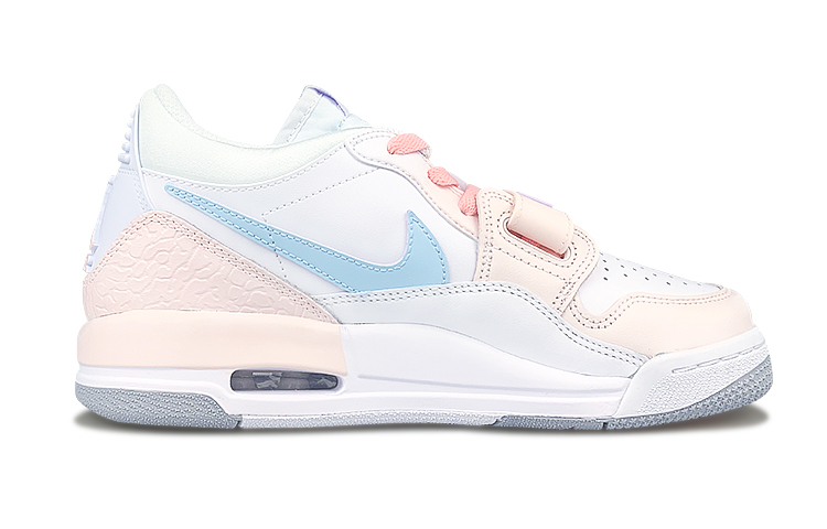 Jordan Legacy 312 Low top Vintage Basketball Shoes GS Pink White Blue