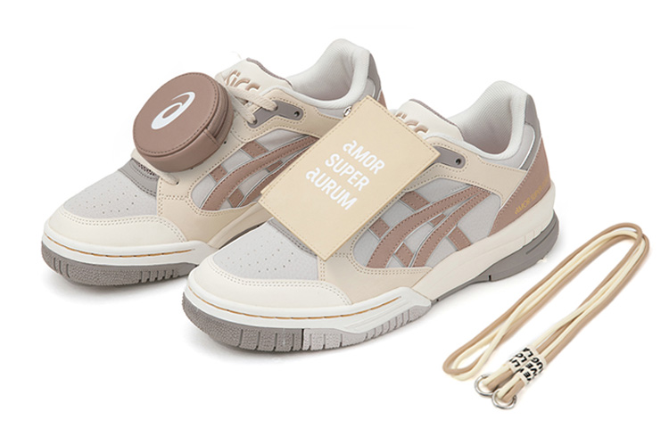Asics Gel Spotlyte Low top Vintage Basketball Shoes Unisex Taro Paste Gray Brown