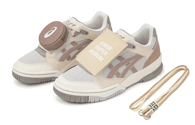 Asics Gel Spotlyte Low top Vintage Basketball Shoes Unisex Taro Paste Gray Brown