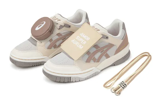 Asics Gel Spotlyte Low top Vintage Basketball Shoes Unisex Taro Paste Gray Brown