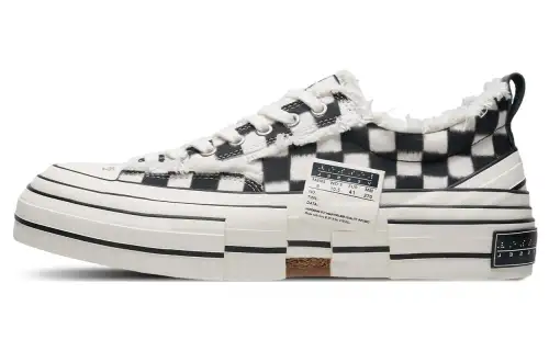 VESSEL G.O.P. LOWS PIXEL Slip Resistant Abrasion Resistant Low top Canvas Shoes Unisex Black White