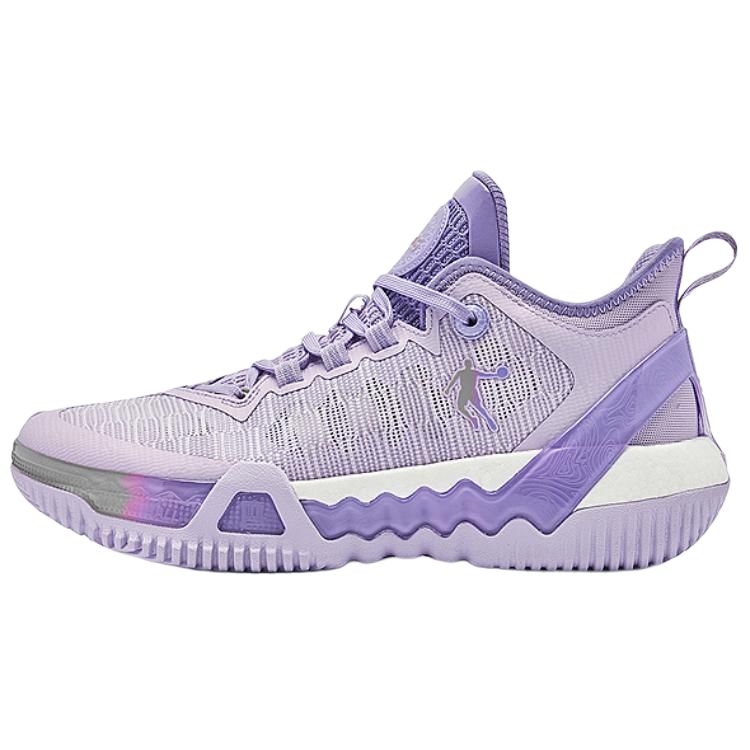 QIAODAN Slip Resistant, Abrasion Resistant, Breathable Low top Basketball Shoes Men’s Purple