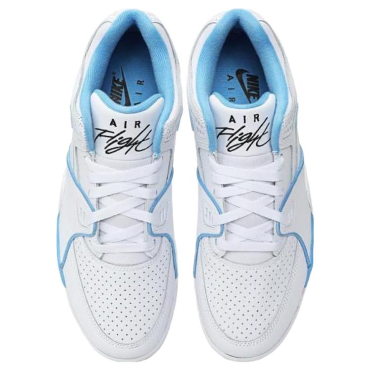 Nike Air Flight 89 Comfortable Slip Resistant Abrasion Resistant Low top Basketball Shoes Men’s White Blue