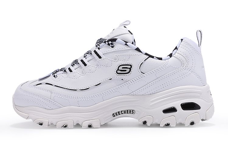 Женские кроссовки Skechers D'LITES 1.0 (белые с черным)