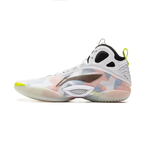 Li Ning Yushuai 19 Carbon Core Basketball Shoes Men's Mid Top Standard White