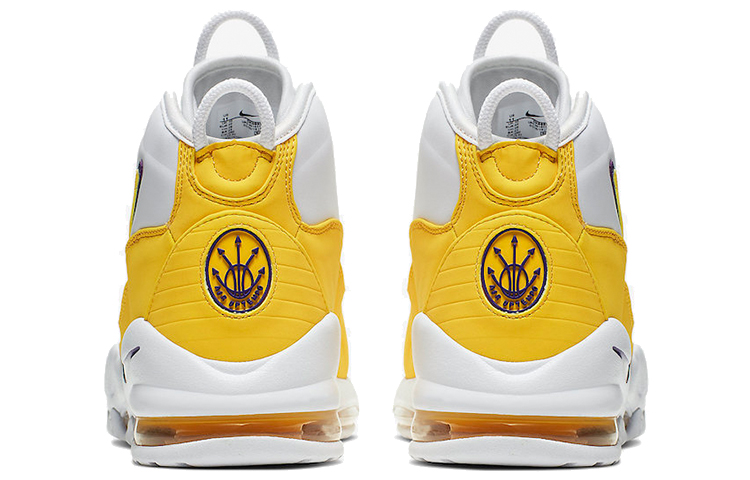 Мужские кроссовки Nike Air Max Uptempo Derek Fisher PE (бело-желтые) — фото 4